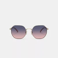 Metal Hexagon Sunglasses