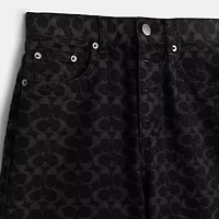 Restored Signature Jacquard Denim Jeans