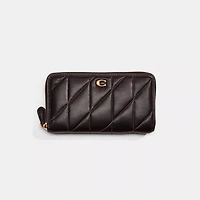 Restored Accordion Zip Wallet With Pillow Quilting