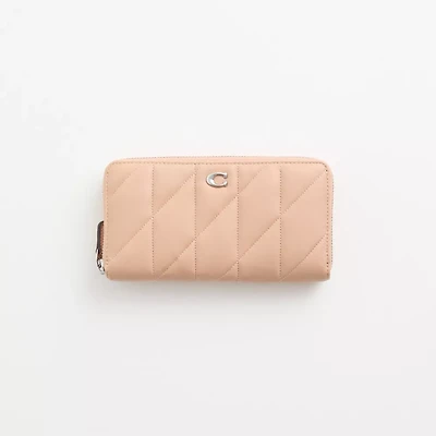 Restored Accordion Zip Wallet With Pillow Quilting