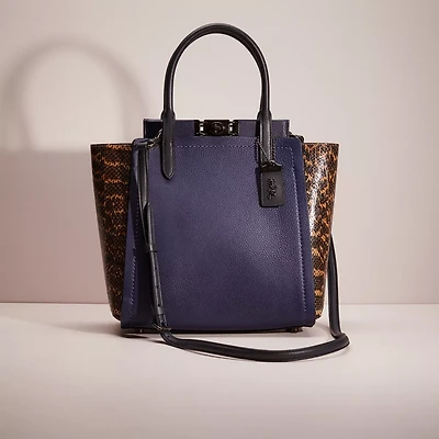 Restored Troupe Tote With Colorblock Snakeskin Detail