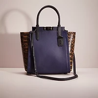 Restored Troupe Tote With Colorblock Snakeskin Detail