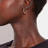 Signature Chain Small Hoop Earrings