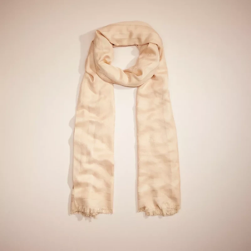 Restored Horse And Carriage Print Jacquard Stole