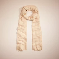 Restored Horse And Carriage Print Jacquard Stole