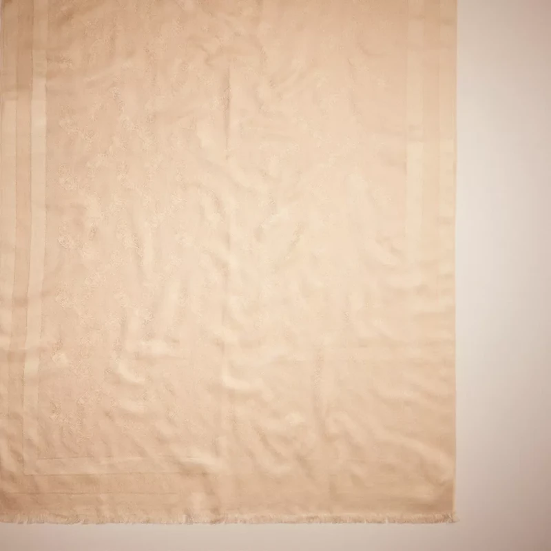 Restored Horse And Carriage Print Jacquard Stole