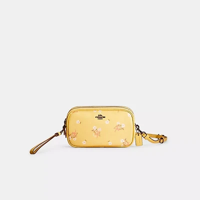 Restored Sadie Crossbody Clutch With Floral Bow Print