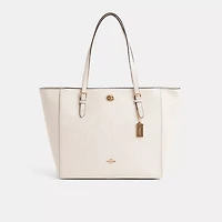 Restored Turnlock Tote In Signature Leather