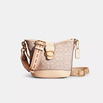 Restored Tali Bucket Bag In Signature Jacquard