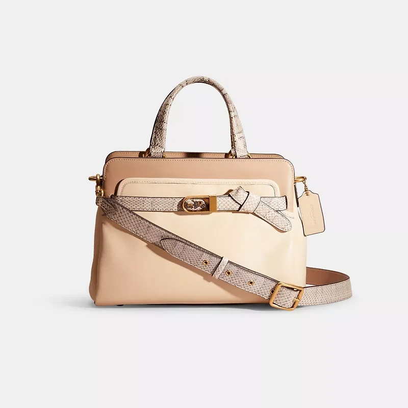 Restored Tate Carryall 29 In Colorblock With Snakeskin Detail
