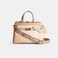 Restored Tate Carryall 29 In Colorblock With Snakeskin Detail