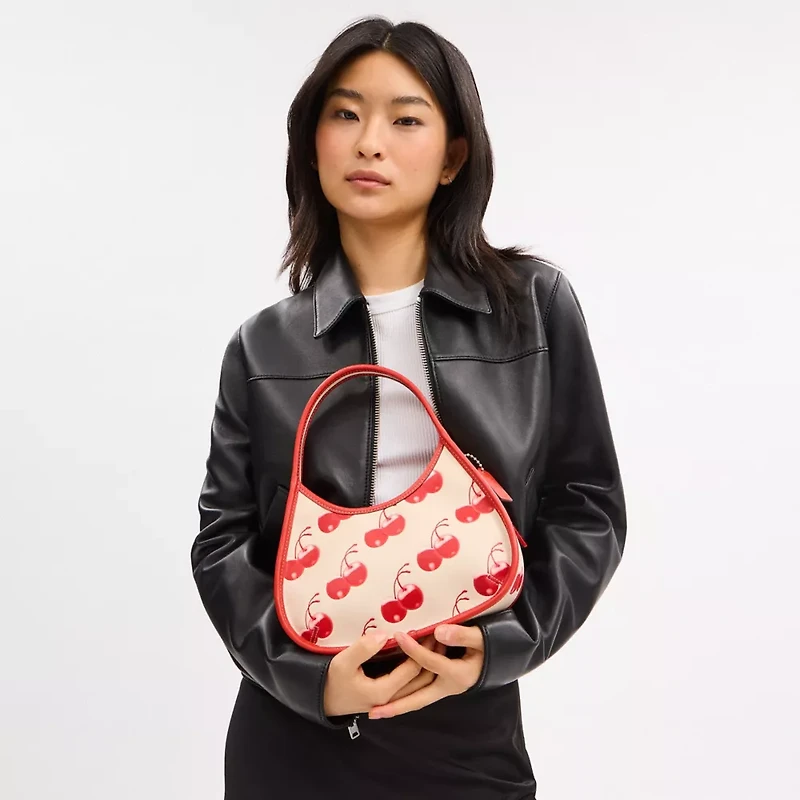 Ergo Bag Coachtopia Leather With Cherry Print