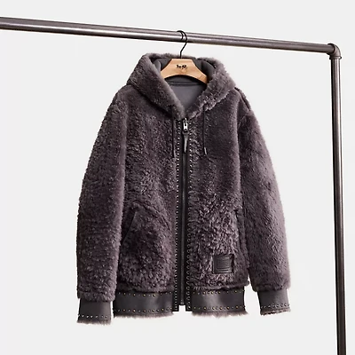 Upcrafted Reversible Shearling Hoodie