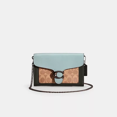 Restored Tabby Chain Clutch In Colorblock Signature Canvas