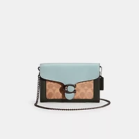 Restored Tabby Chain Clutch In Colorblock Signature Canvas