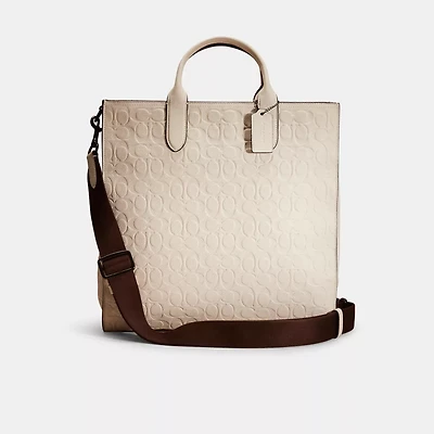 Restored Gotham Tall Tote In Signature Leather
