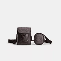 Restored Charter North/South Crossbody With Hybrid Pouch In Signature Canvas