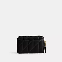 Essential Small Zip Around Card Case With Pillow Quilting