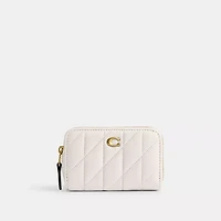 Essential Small Zip Around Card Case With Pillow Quilting