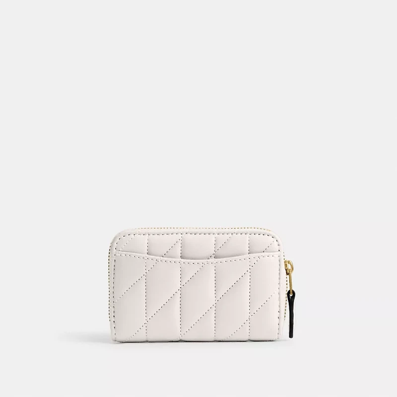 Essential Small Zip Around Card Case With Pillow Quilting