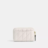 Essential Small Zip Around Card Case With Pillow Quilting