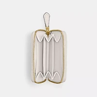 Essential Small Zip Around Card Case With Pillow Quilting