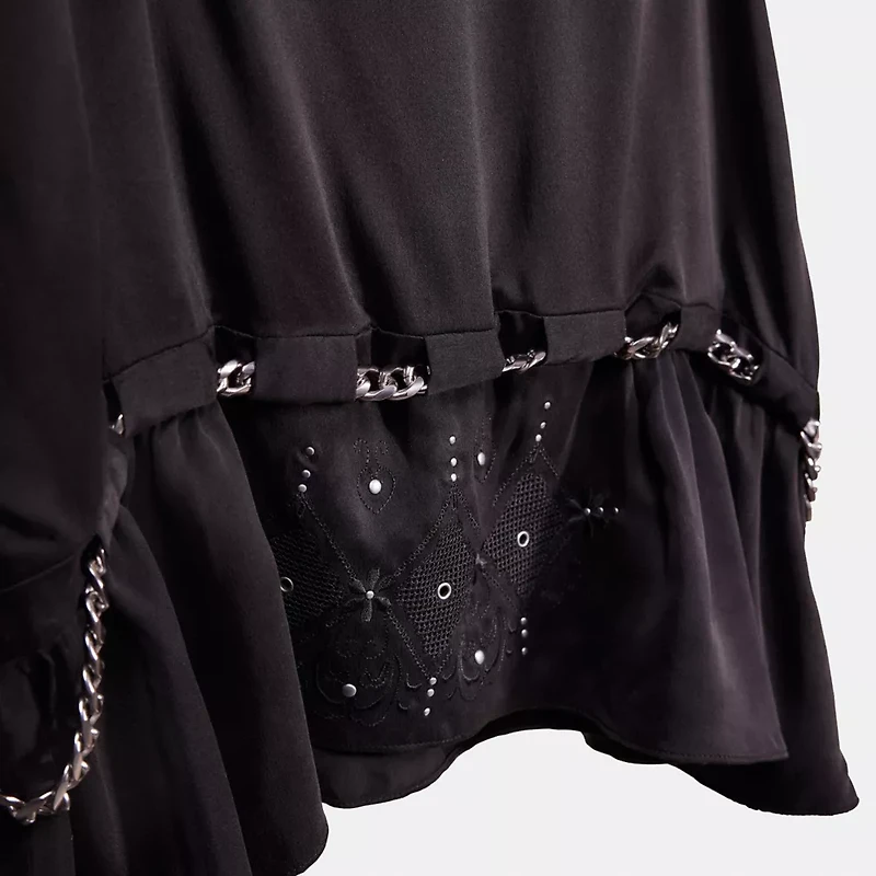 Restored Short Silk Skirt