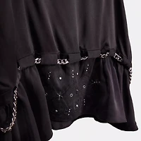 Restored Short Silk Skirt