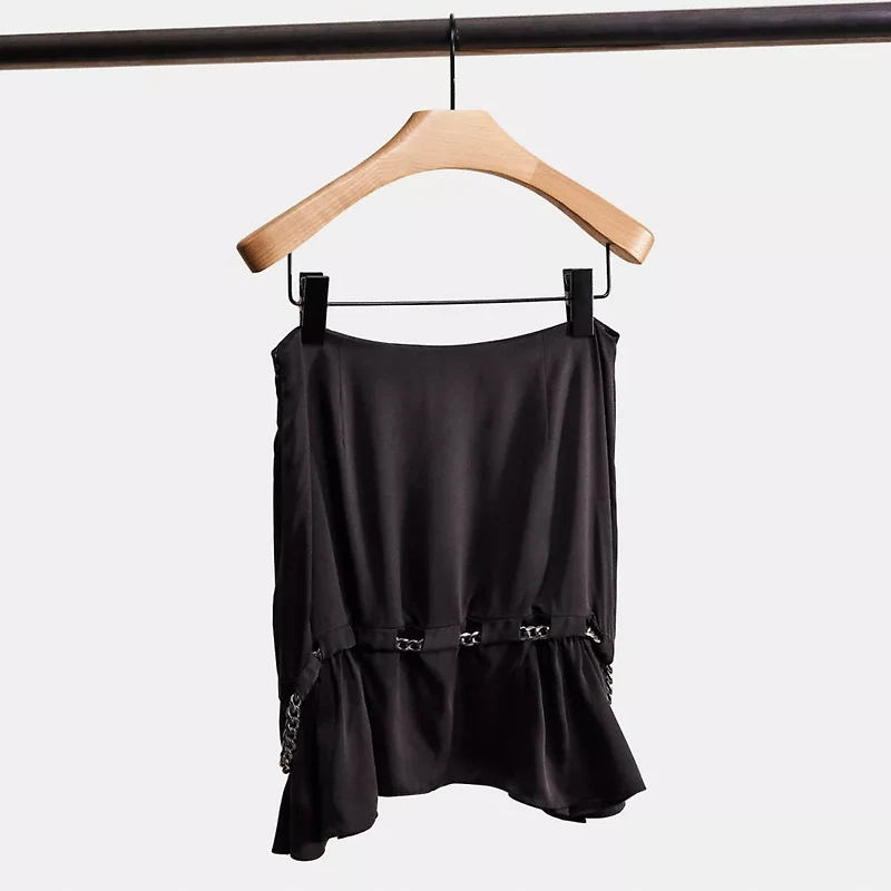 Restored Short Silk Skirt