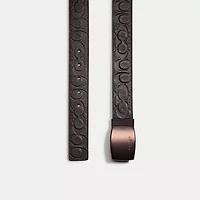 Restored Plaque Buckle Cut To Size Reversible Belt, 38 Mm
