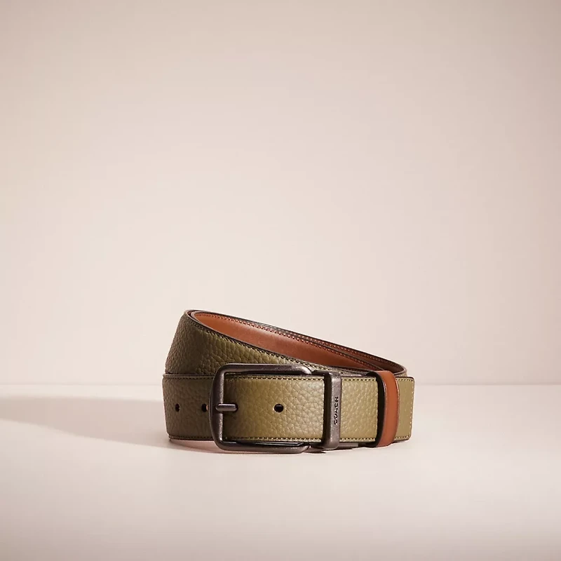 Restored Harness Buckle Cut-To-Size Reversible Belt, 38 Mm
