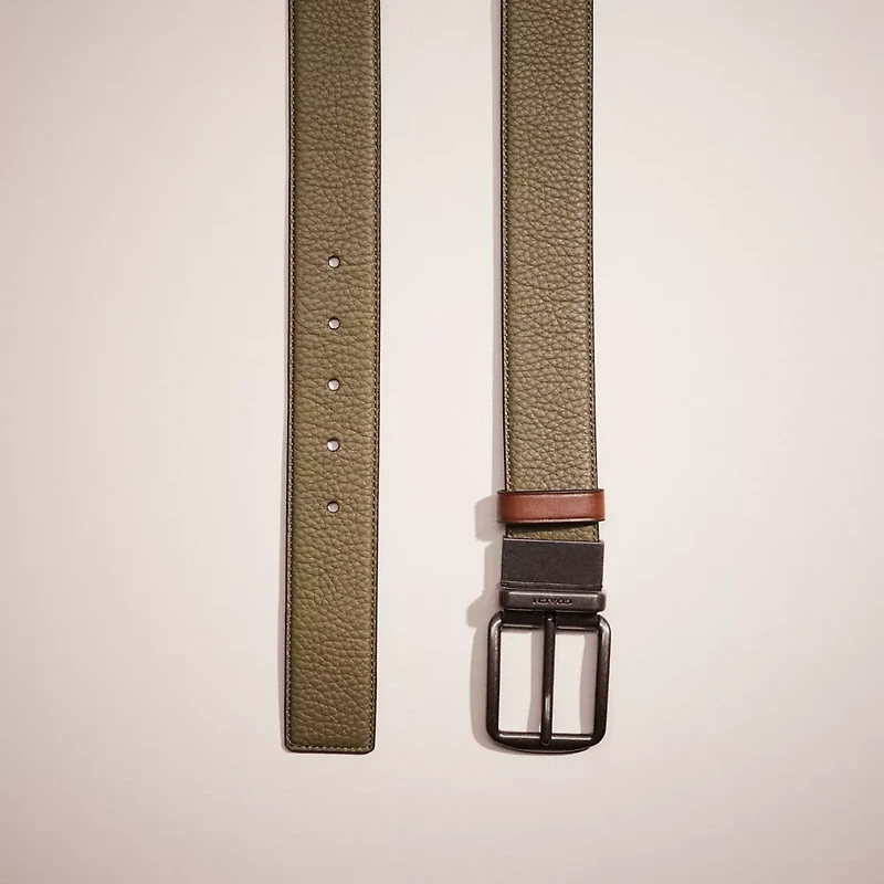 Restored Harness Buckle Cut-To-Size Reversible Belt, 38 Mm