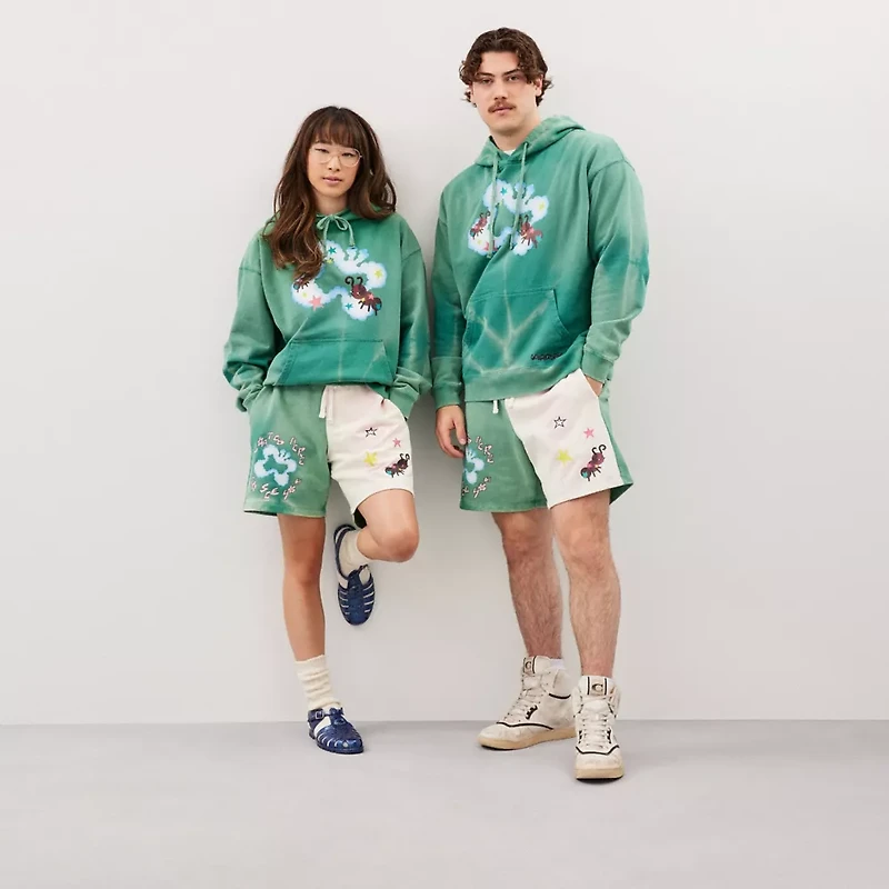 Hoodie With Floating Butterfly Print