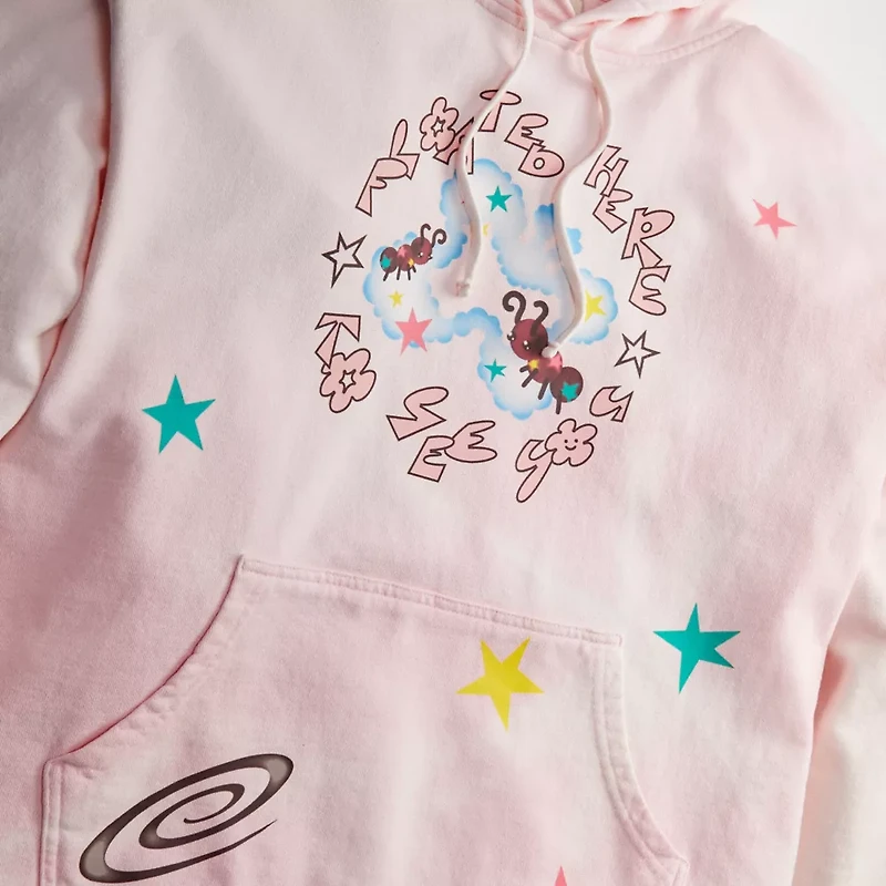 Hoodie With Floated Here To See You Print