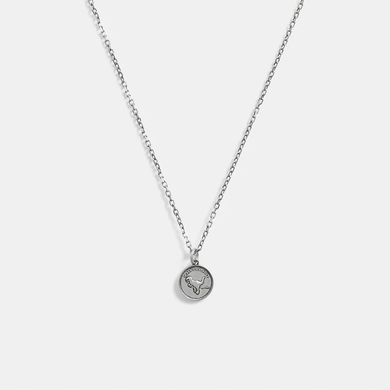 Sterling Silver Coin Pendant Necklace