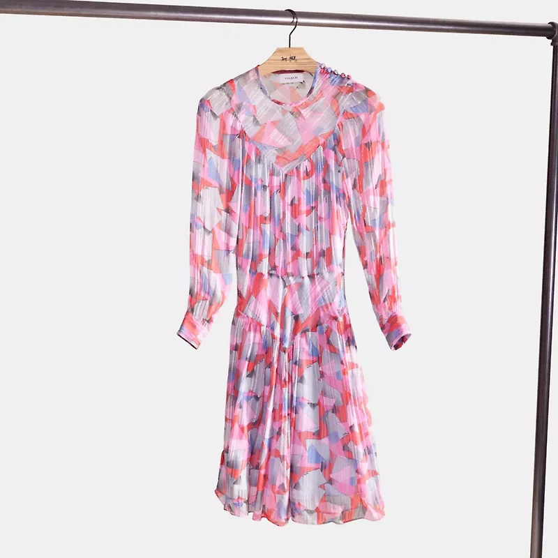 Restored Bold Geo Yoke Dress