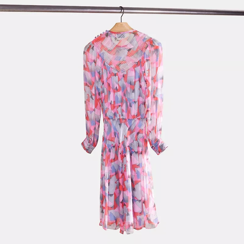 Restored Bold Geo Yoke Dress