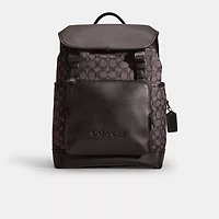 Restored League Flap Backpack In Signature Jacquard