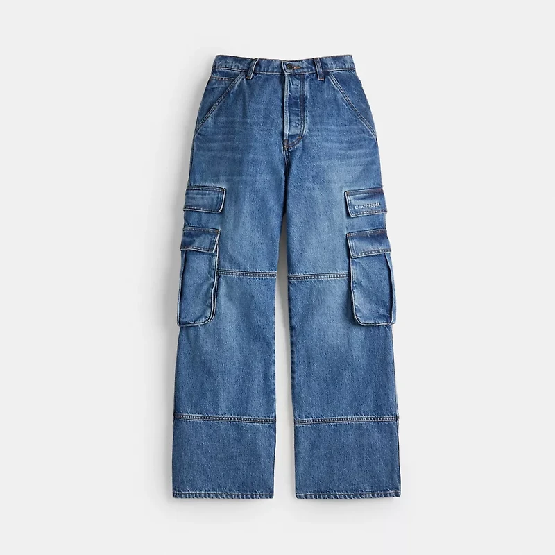 Denim Cargo Pants