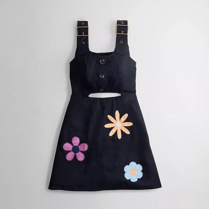 Dress With Garden Appliqué