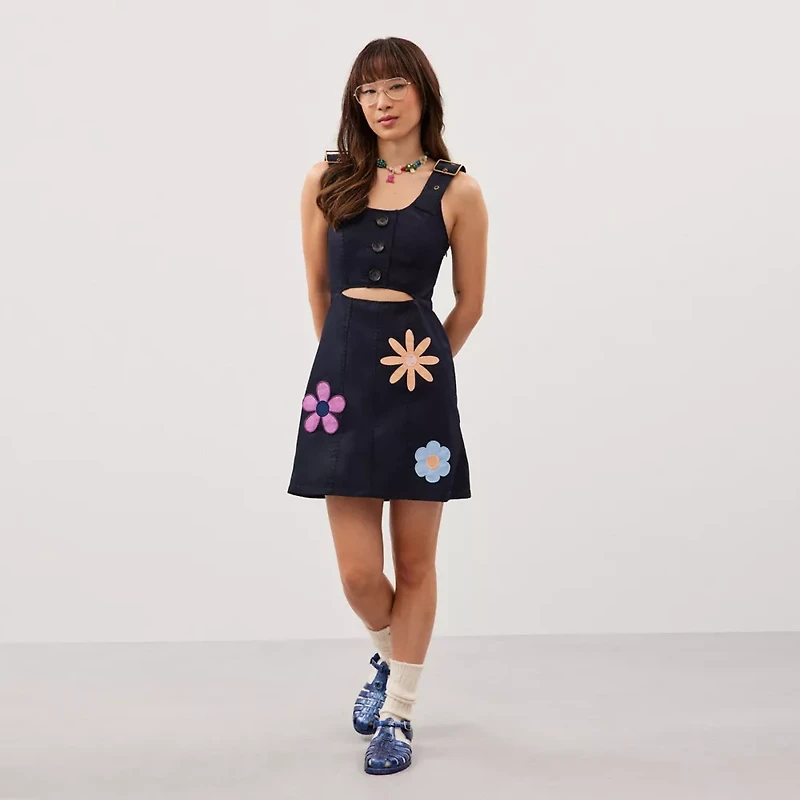 Dress With Garden Appliqué