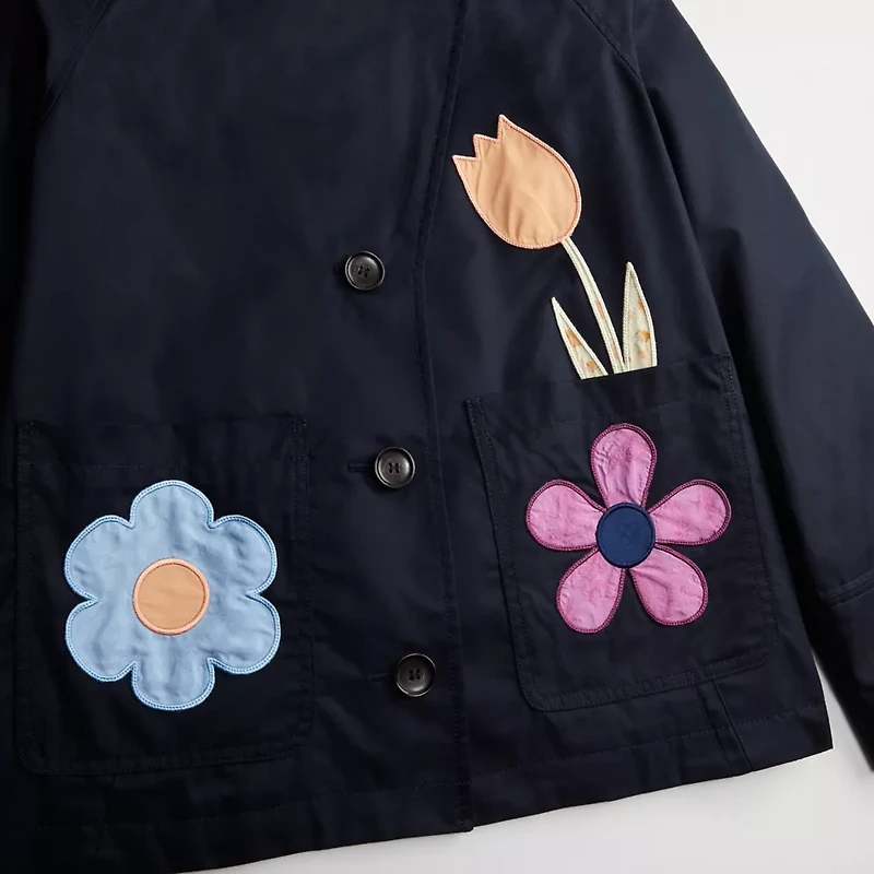 Jacket With Garden Appliqué