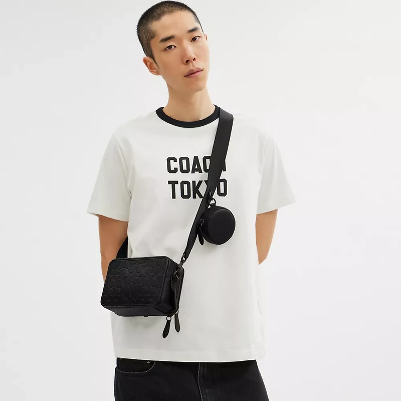Charter Crossbody Bag With Hybrid Pouch In Signature Leather