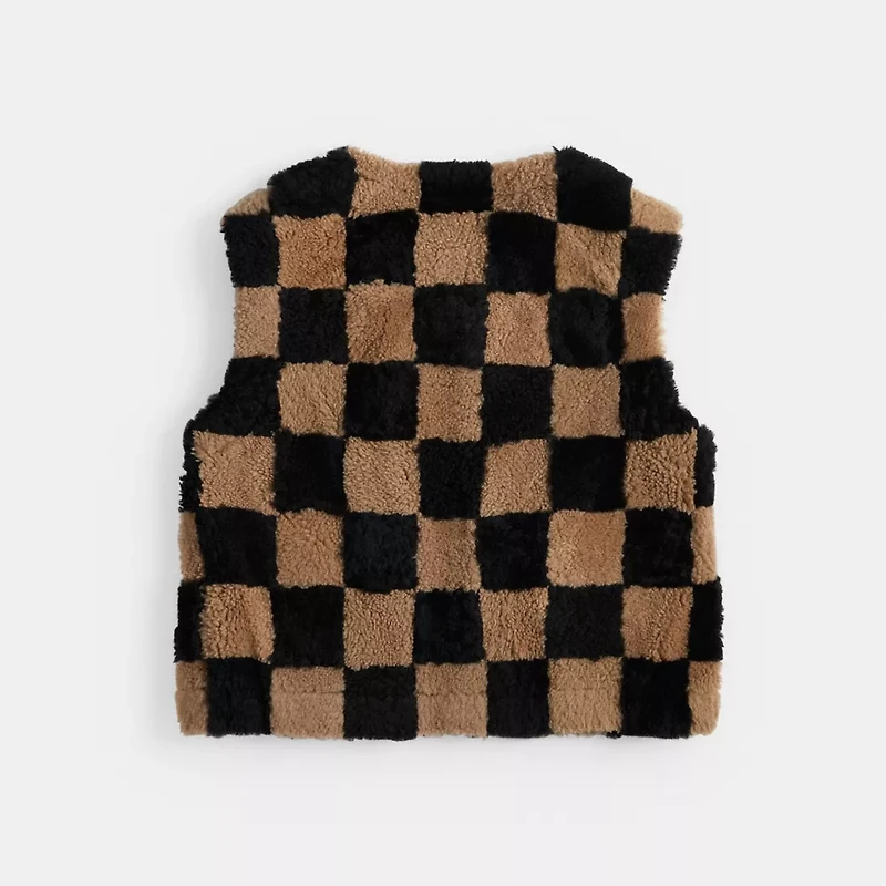 Vest With Checkerboard Pattern