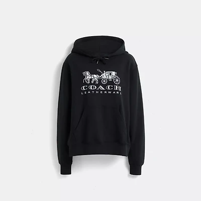 Restored Horse And Carriage Hoodie Organic Cotton