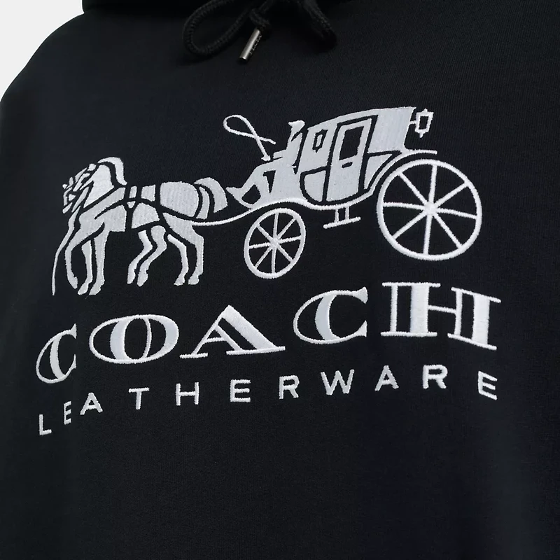 Restored Horse And Carriage Hoodie Organic Cotton