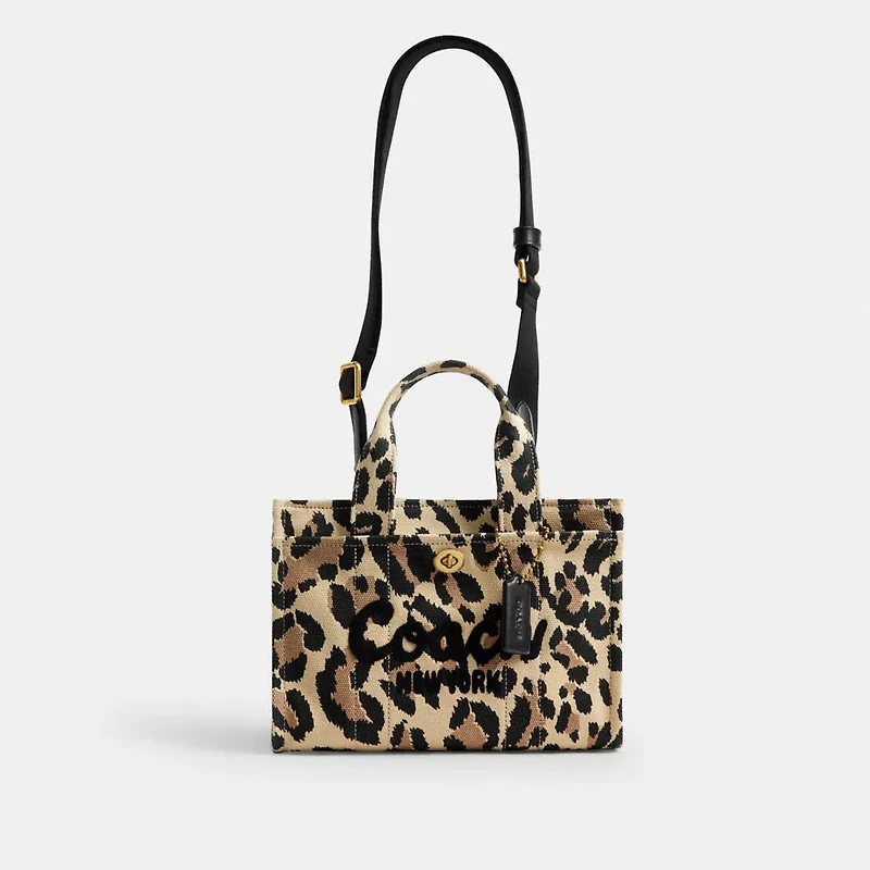 Cargo Tote Bag 26 With Leopard Print