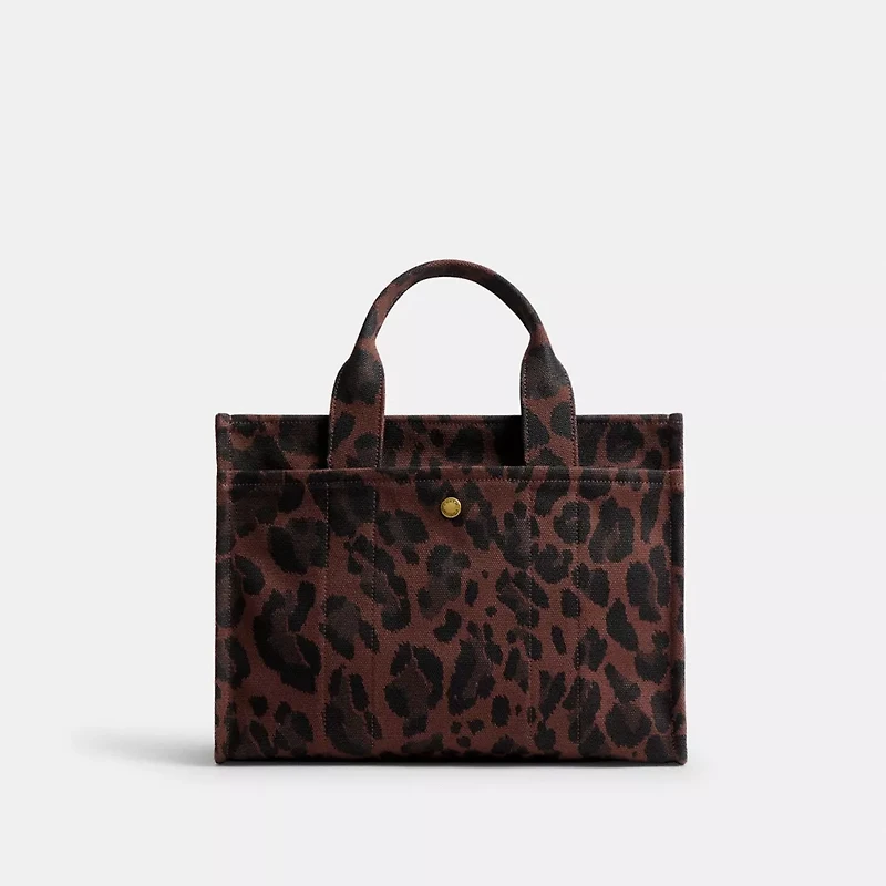 Cargo Tote Bag With Leopard Print