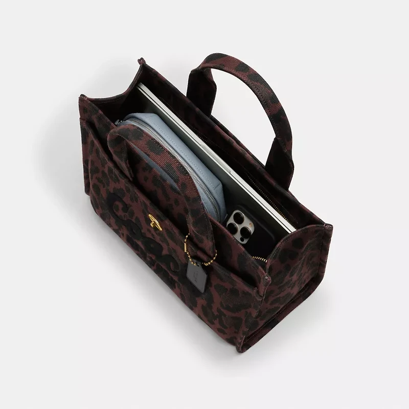 Cargo Tote Bag With Leopard Print