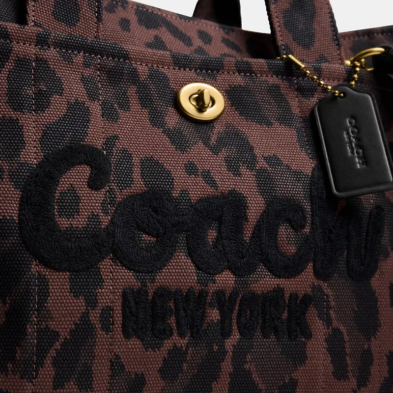 Cargo Tote Bag With Leopard Print